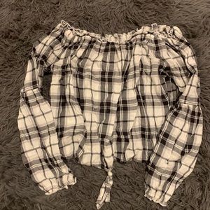 Hollister Long Sleeve Off the Shoulder Top